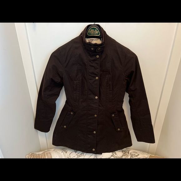 Barbour Holsteiner Waxed Skirt Jacket - size 6 - Picture 8 of 12